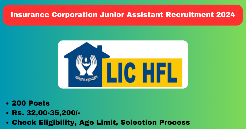 Insurance Corporation Junior Assistant Recruitment 2024 Notifications Out Apply Now