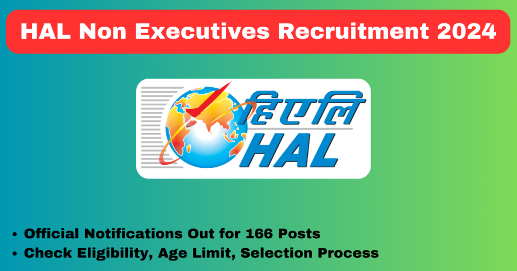 HAL Non Executives Recruitment 2024 Apply 166 Technician Diploma Technician