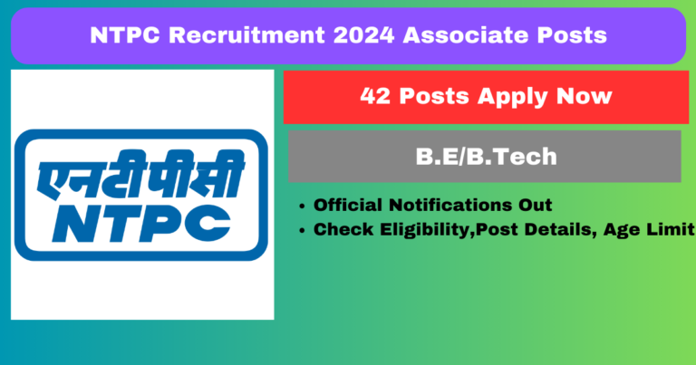 NTPC Recruitment 2024 Associate Posts Apply Online