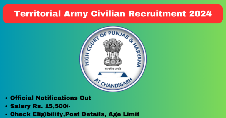 Territorial Army Civilian Recruitment 2024 Apply Now Notification Out