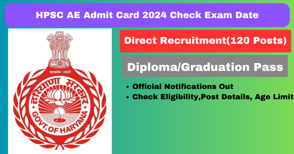 HPSC AE Admit Card 2024 Out Download from Direct Link