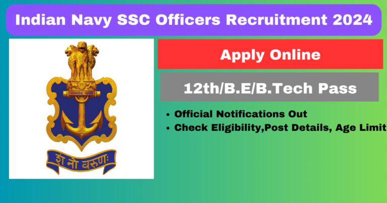 Indian Navy Pilot SSC Officers Recruitment 2024 Apply Online