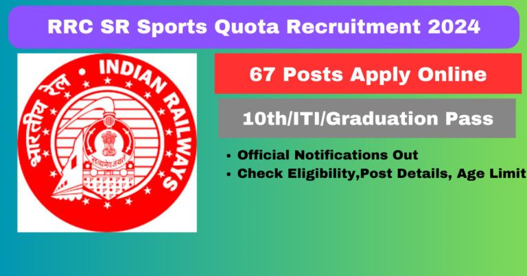 RRC SR Sports Quota Recruitment 2024 Notification Out Apply Online