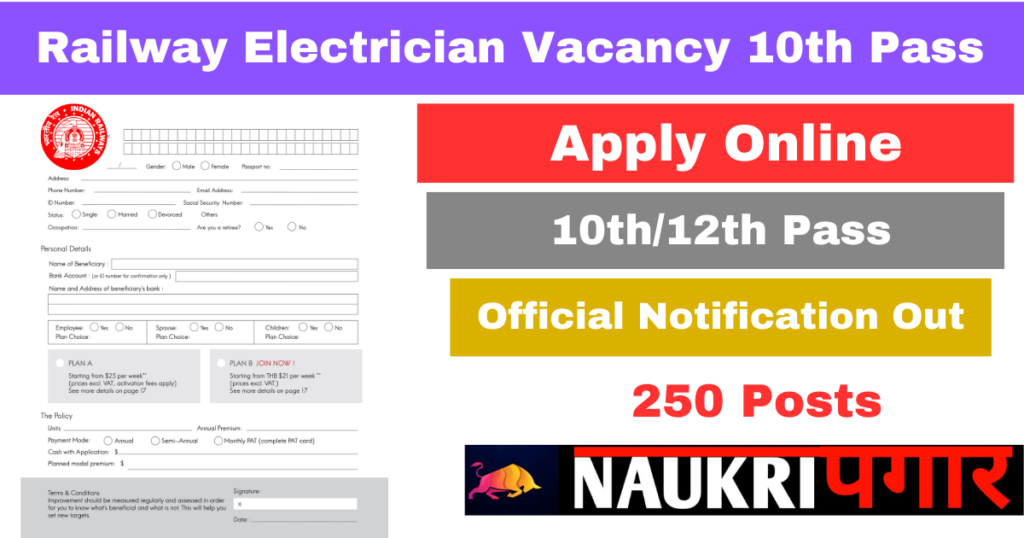 Railway Electrician Vacancy 10th Pass: रेल इंजन कारखाना में 130 पदों पर 10वीं पास इलेक्ट्रीशियन भर्ती का नोटिफिकेशन जारी